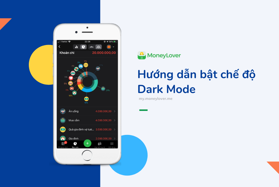 Làm thế nào để sử dụng Dark Mode trên Money Lover?
